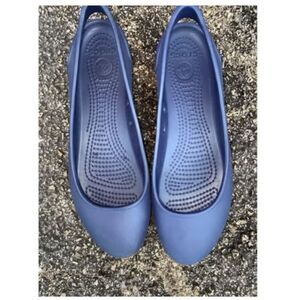 Women's Crocs Ballet Navy Slingback Flats: Size 10
